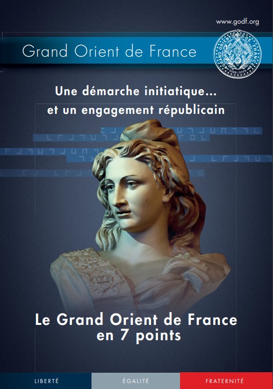 Marianne maçonnique emblème du Grand Orient de France, obédience à laquelle appartient l'Avenir des Alpes.