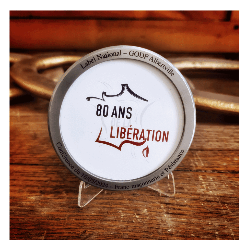 Commémoration des 80 ans de la Libération d'Albertville par la loge maçonnique l'Avenir des Alpes. GODF